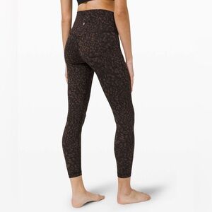 lululemon athletica Black Patterned Leggings size 8.align 25 inseam